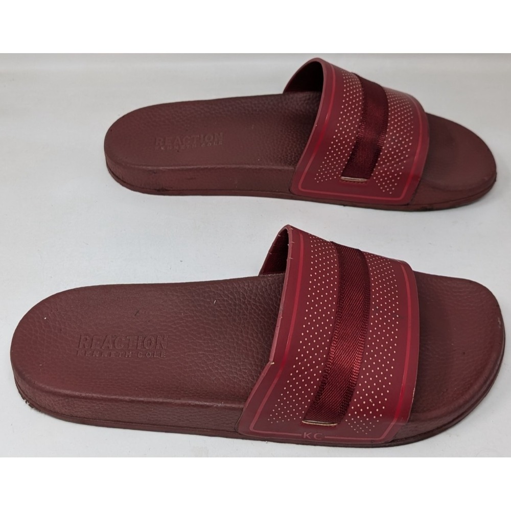 Kenneth Cole Reaction Screen Mixed‎ Slides Sandals Men's Size 11 Red